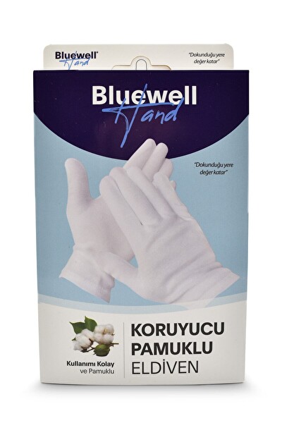 Bluewell Pamuklu Koruyucu Egzema Eldiveni %100 Pamuktan L