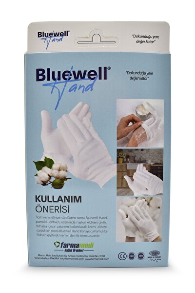 Bluewell Pamuklu Koruyucu Egzema Eldiveni %100 Pamuktan M