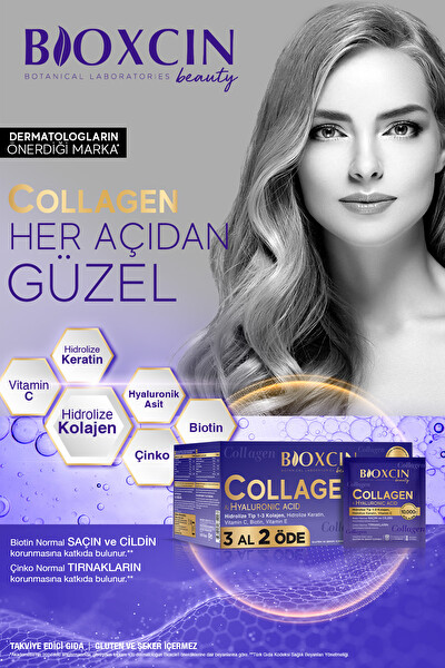 Bioxcin Collagen Hyaluronic Acid Hidrolize Tip 1-3 Kolajen 90 Saşe