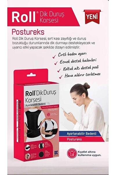 Roll Ayarlanabilir Bedenli Dik Duruş Korsesi