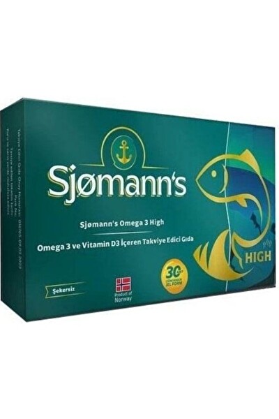 Sjomann's Omega-3 High 30 Çiğnenebilir Jel Tablet