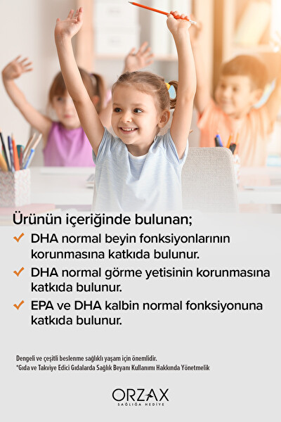 Orzax Ocean Omega 3 Portakallı Balık Yağı Şurubu 150 ML