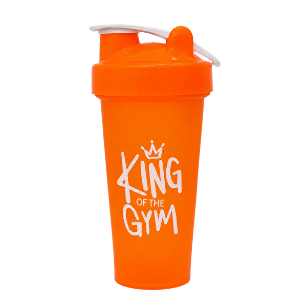 Cool Shaker King Of The Gym Shaker 650 ML Ölçekli ve Sızdırmaz Kapaklı Protein Shaker 2'li Set Pembe-Turuncu