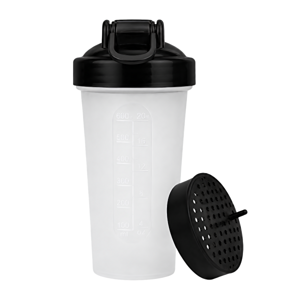 Cool Shaker King Of The Gym Shaker 650 ML Ölçekli ve Sızdırmaz Kapaklı Protein Shaker 2'li Set Şeffaf-Sarı