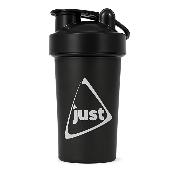 Cool Plastik Just Shaker 550 ML Ölçekli ve Sızdırmaz Kapaklı Protein Shaker Siyah