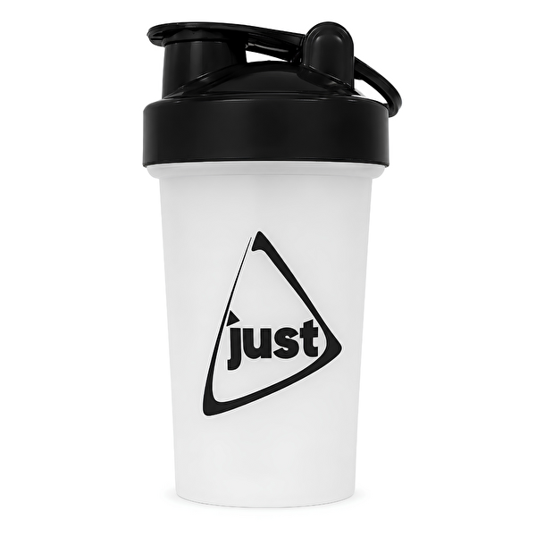 Cool Plastik Just Shaker 550 ML Ölçekli ve Sızdırmaz Kapaklı Protein Shaker Beyaz