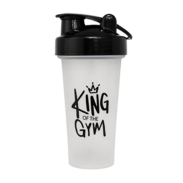 Cool Plastik King Of The Gym Shaker 650 ML Ölçekli ve Sızdırmaz Kapaklı Protein Shaker Şeffaf