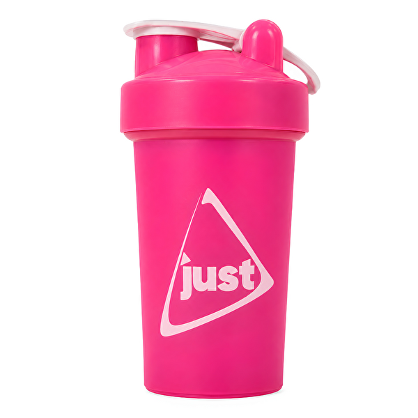 Cool Plastik Just Shaker 550 ML Ölçekli ve Sızdırmaz Kapaklı Protein Shaker Pembe