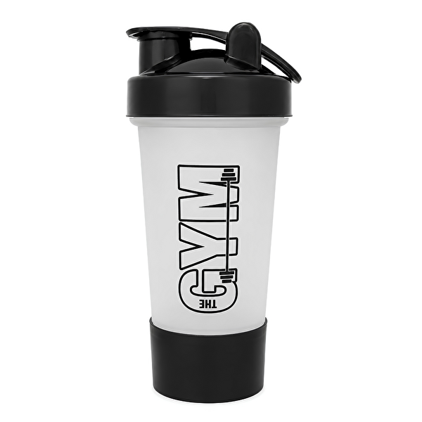 Gym Smart Shaker 550 ML Ölçekli ve Sızdırmaz Kapaklı Saklama Hazneli Protein Shaker