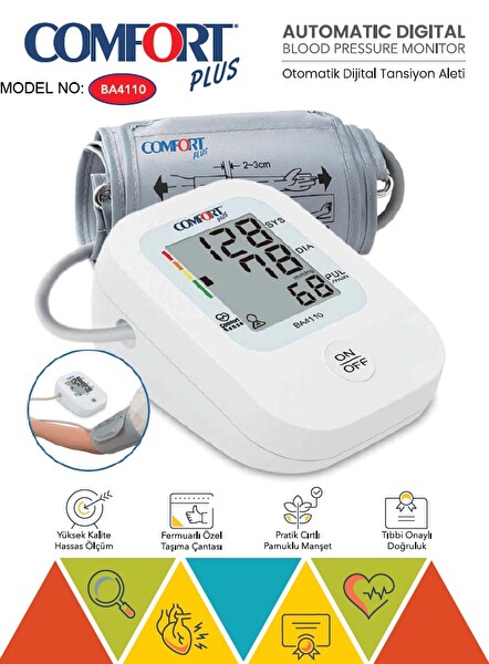 Comfort Plus BA4110 Üst Koldan Ölçer Otomatik Dijital Tansiyon Aleti
