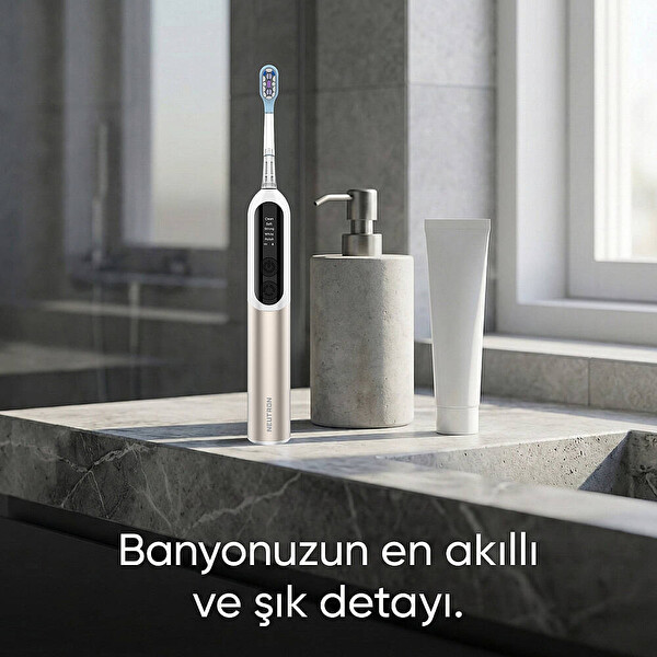 Neutron NTL-TB-12PG Dijital Ekranlı Şarjlı Sonik Diş Fırçası - Gold