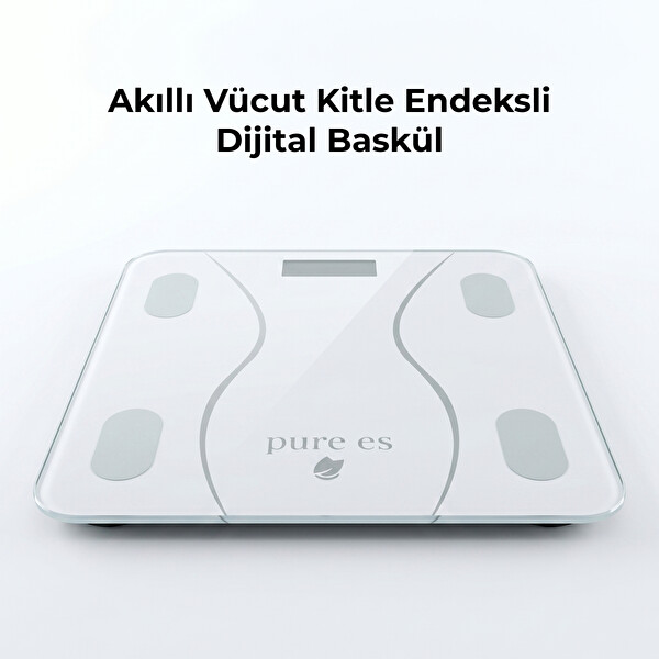 Pure Es CS01 Akıllı Vücut Kitle Endeksli Dijital Baskül