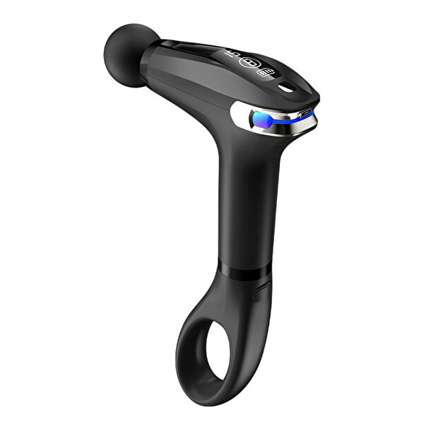 Hzl Store GL-11 Profesyonel Masaj Tabancası 6 Kademeli Hız Ayarlı Çok Başlıklı Şarjlı Kas Masaj Aleti Siyah