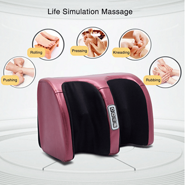 Hzl Store GL21 Ayak Masaj Aleti Isıtmalı Shiatsu Yoğurma ve Hız Ayarlı Bordo