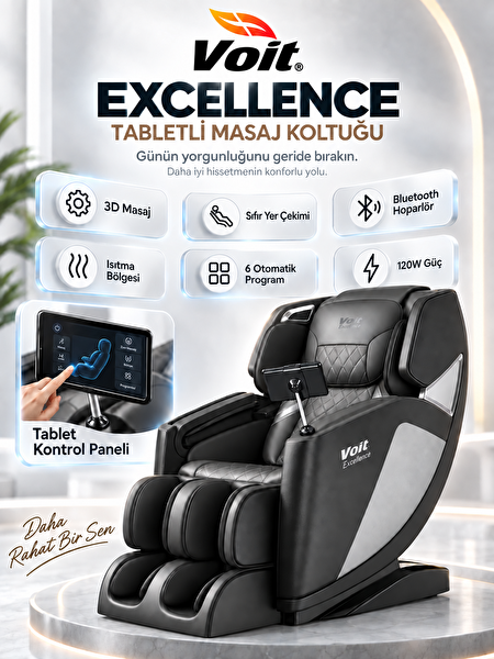 Voit Excellence Tabletli 3D Masaj Koltuğu