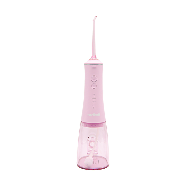 Steriball Oral Irrigator 4 Mod 360 Derece Döner Başlık 0.60 MM İnce Su Akışı Ağız Duşu Pembe