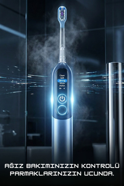Neutron NTL-TB-12PB Dijital Ekranlı Şarjlı Sonik Diş Fırçası Mavi