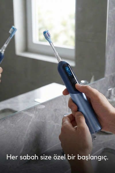 Neutron NTL-TB-12PB Dijital Ekranlı Şarjlı Sonik Diş Fırçası Mavi