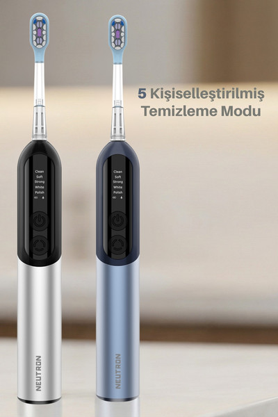 Neutron NTL-TB-12PB Dijital Ekranlı Şarjlı Sonik Diş Fırçası Mavi