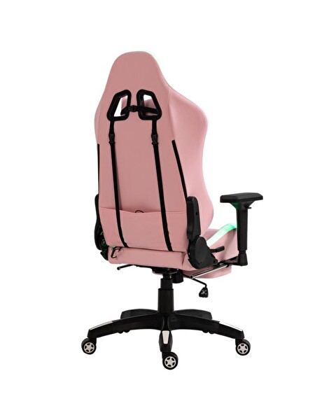 NPO GC3001PW Masajlı RGB 4D Kolçaklı Ayak Destekli Pembe Oyuncu Koltuğu