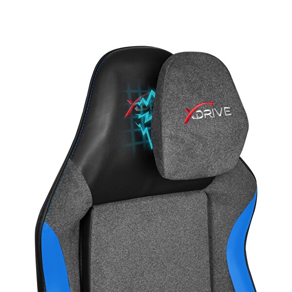 XDrive Atak Profesyonel Mavi Gri Siyah Oyuncu Koltuğu