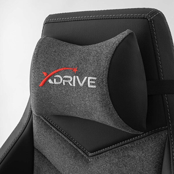 XDrive Firtina Masajlı Ayak Uzatmalı Profesyonel Gri Oyuncu Koltuğu