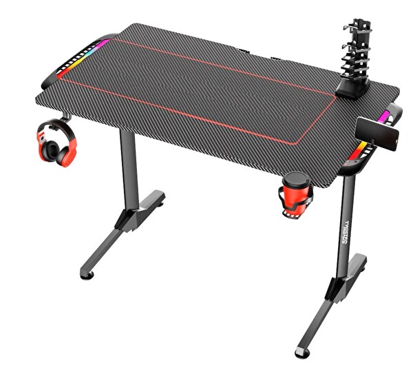 Twisted Minds T Design TM-T-1060-RGB Karbon Fi̇ber E-Spor Oyuncu Masası