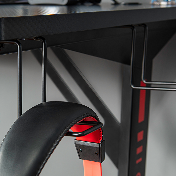 Adore Mobilya Gaming Quest Oyuncu Ve Bilgisayar Masası-Siyah-140x76x60 Cm (GxYxD)