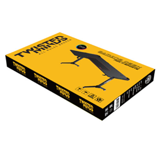 Twisted Minds Warrior TM-Y-LB-RGB L Design Sol Siyah Oyuncu Masası