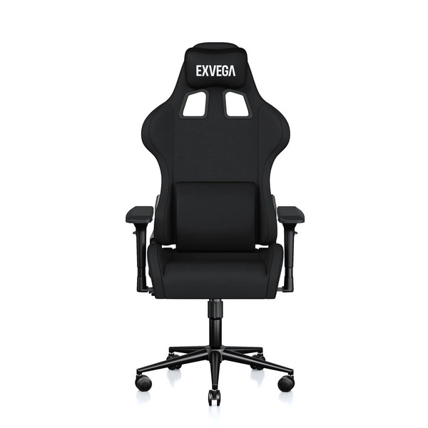 Exvega Vesta 2024 Serisi Siyah Dokuma Kumaş Profesyonel Gaming Oyuncu Koltuğu Siyah