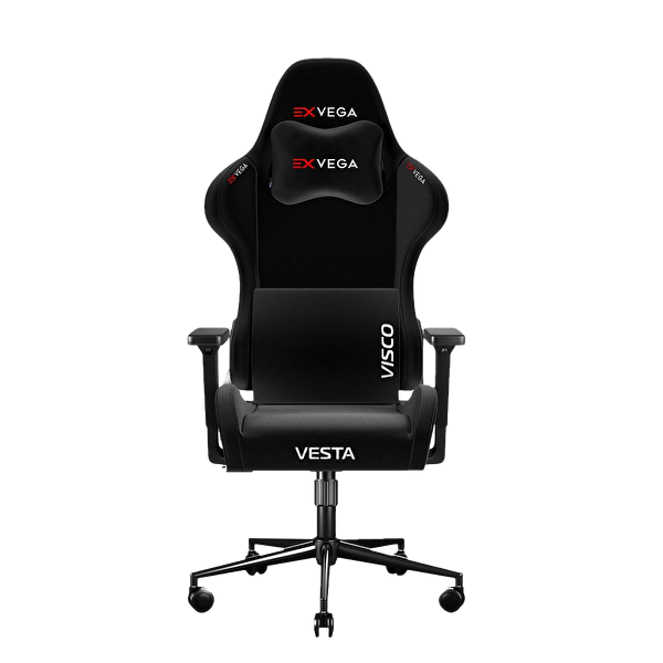 Exvega Vesta 2024 Serisi Dokuma Kumaş Profesyonel Gaming Oyuncu Koltuğu Siyah