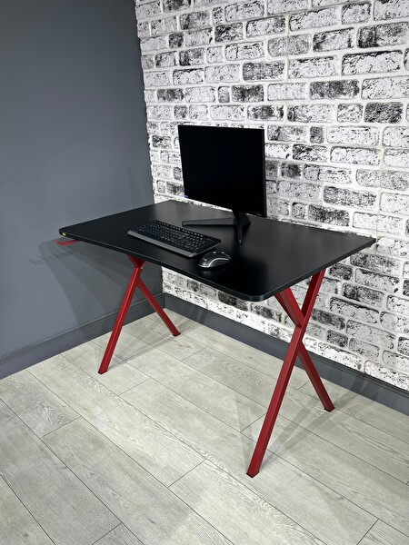 Hey Modüler Mobilya Heygaming2 Profesyonel Oyuncu Masası Siyah Kırmızı 110 CM