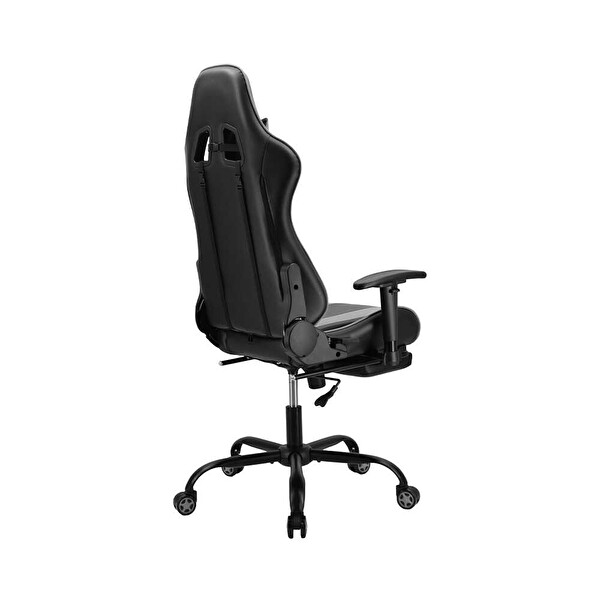Adore Mobilya Gaming ProX Ergo Oyuncu Koltuğu - Gri/Siyah S.Deri 71x126-136x77.5 CM