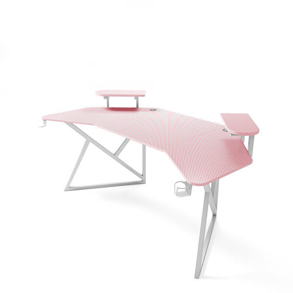 Karr Gaming Vortex Kanatlı 180x80 CM Oyuncu Masası Pembe