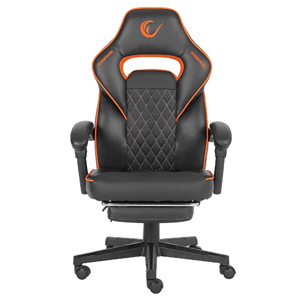 Rampage KL-R12 Lumos Deri Siyah-Turuncu Oyuncu Koltuğu