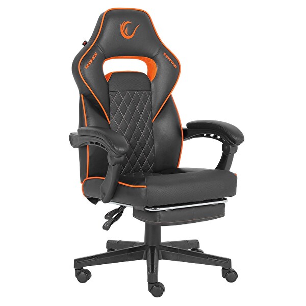 Rampage KL-R12 Lumos Deri Siyah-Turuncu Oyuncu Koltuğu