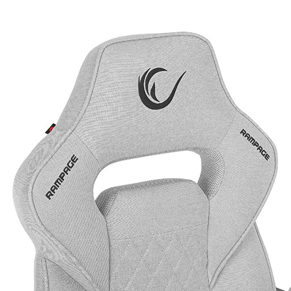 Rampage KL-R12 Lumos Terletmez Kumaş Gri Oyuncu Koltuğu