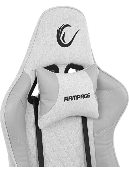 Rampage KL-R27 Elemental Terletmez Kumaş Ayak Dayama Özellikli Oyuncu Koltuğu Gri