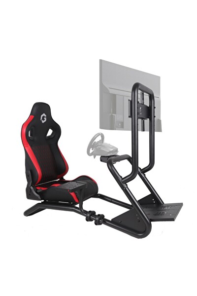 Gameon GOMPRX-6013 Master Pro X Yarış Oyun Simülörü Kokpiti Kırmızı Siyah