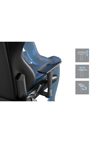 DXRacer Drifting Serisi 3D Ergonomik Kol Dayamalı Jel Köpük Başlıklı Siyah Oyuncu Koltuğu