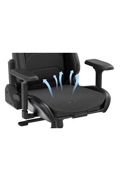DXRacer Master Serisi XL Mikrofiber Suni Deri 4D Kolçaklı Oyuncu Koltuğu Siyah
