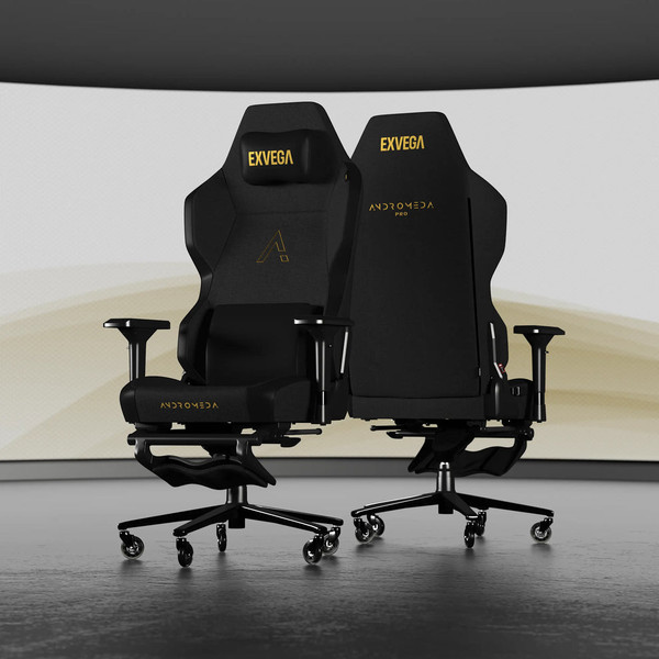 Exvega Andromeda Pro Gold Oyuncu Koltuğu Siyah