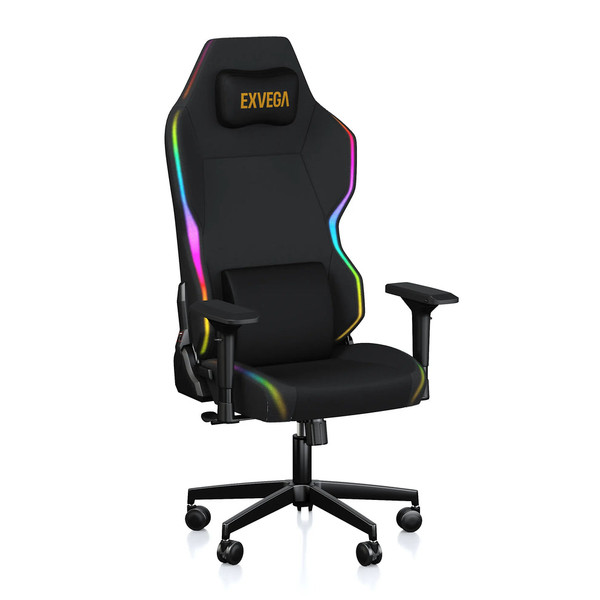 Exvega Lunar Active Rgb Gold Oyuncu Koltuğu Siyah