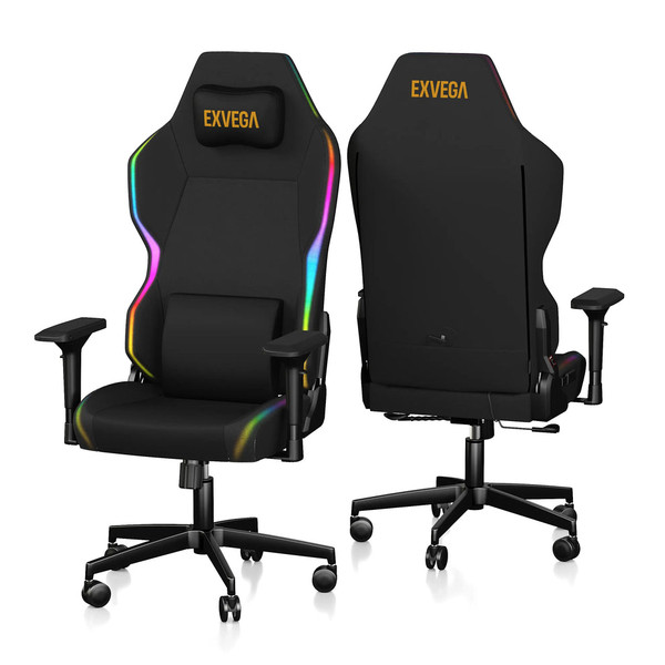 Exvega Lunar Active Rgb Gold Oyuncu Koltuğu Siyah