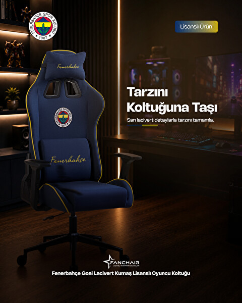 Fanchair Fenerbahçe x Goal Lacivert Kumaş Lisanslı Oyuncu Koltuğu