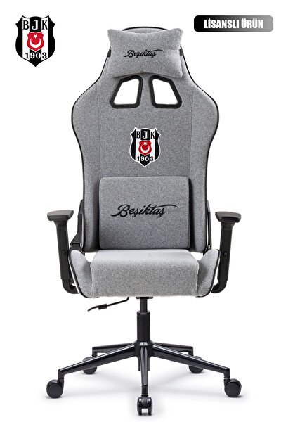 Fanchair x Beşiktaş Goal Gri Kumaş Lisanslı Oyuncu Koltuğu