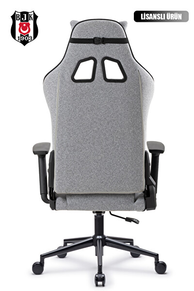 Fanchair x Beşiktaş Goal Gri Kumaş Lisanslı Oyuncu Koltuğu