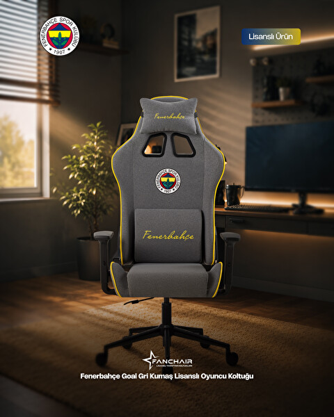 Fanchair x Fenerbahçe Goal Gri Kumaş Lisanslı Oyuncu Koltuğu