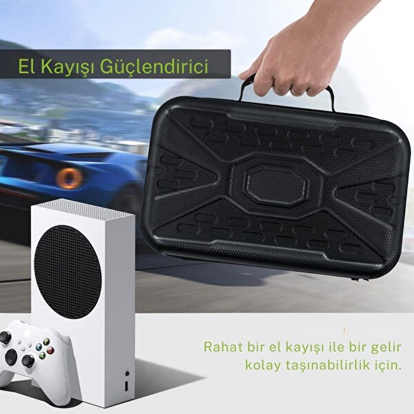 Cosmostech Xbox Series S Konsol ve Aksesuarlar için Seyahat Taşıma Çantası Siyah