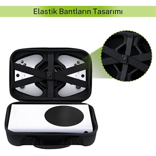 Cosmostech Xbox Series S Konsol ve Aksesuarlar için Seyahat Taşıma Çantası Siyah